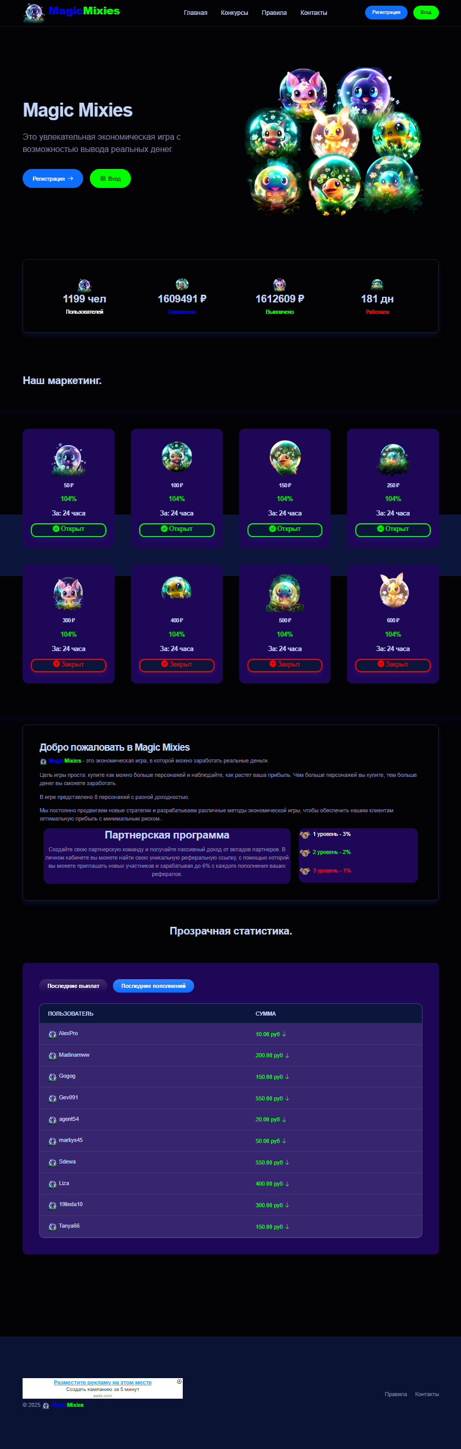 Magic Mixies - Экономическая игра